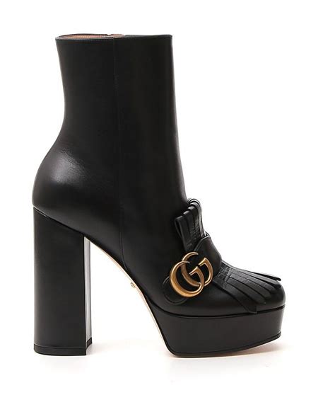 gucci gg marmont boot|Gucci heeled ankle boots.